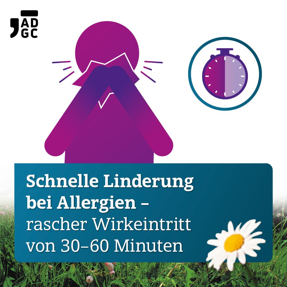 Bilastin ADGC® Allergietablette für schnelle Linderung bei Heuschnupfen