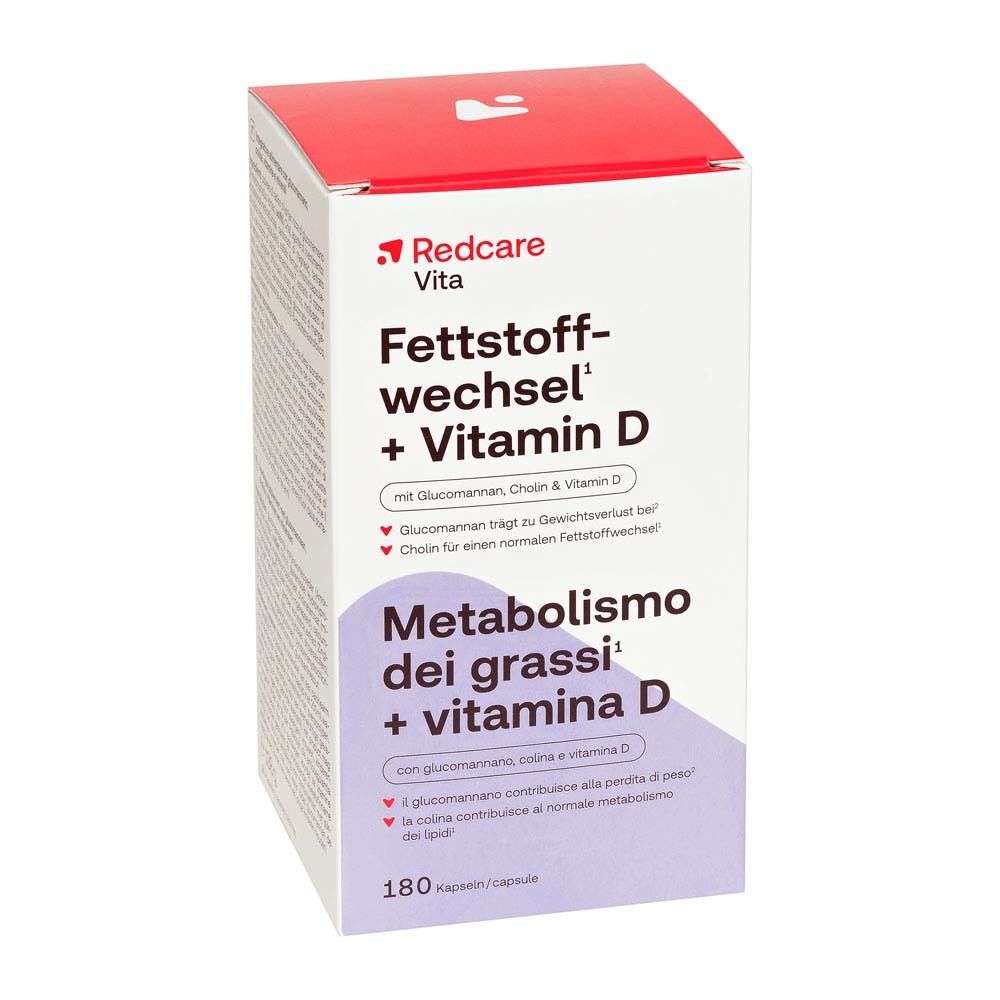 Produktverpackung mit Produktnamen und Inhaltsstoffen. 180 Kapseln.