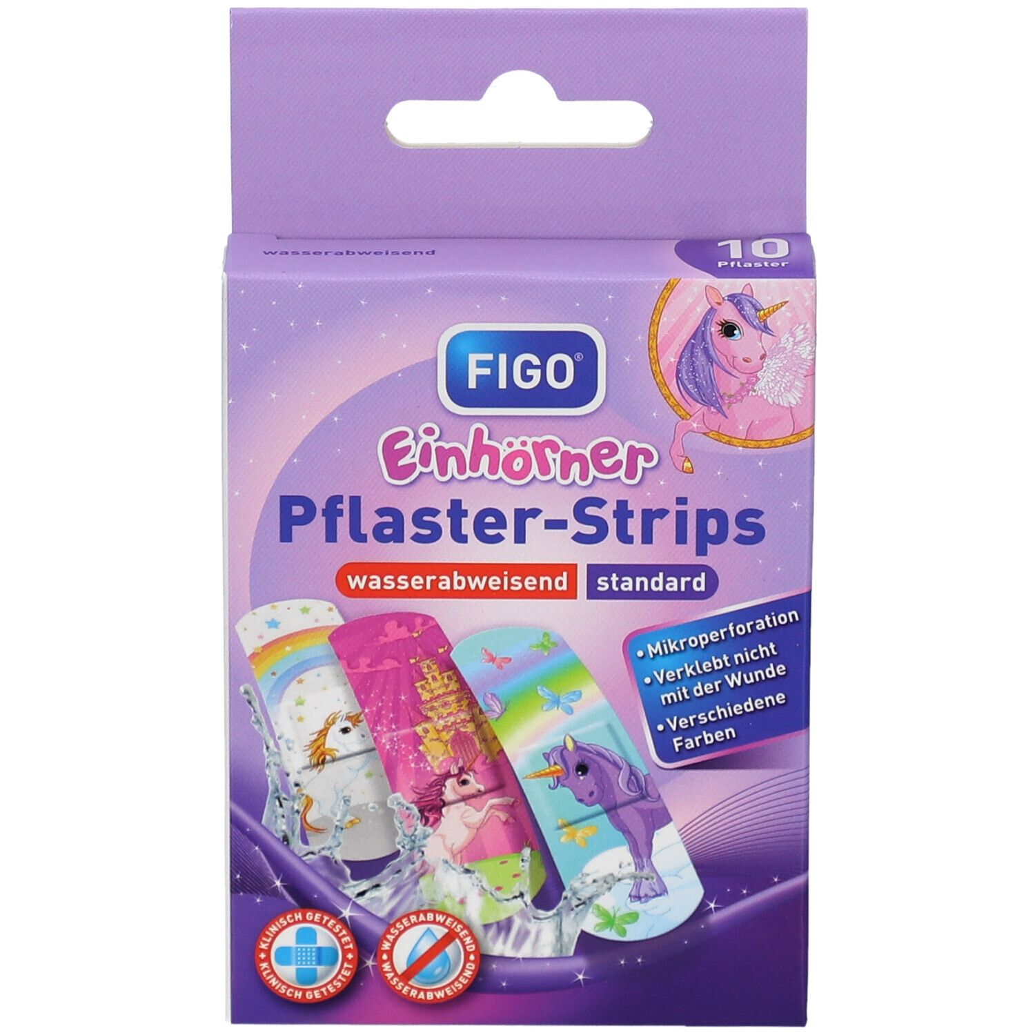 FIGO Einhörner Pflaster-Strips wasserabweisend standard