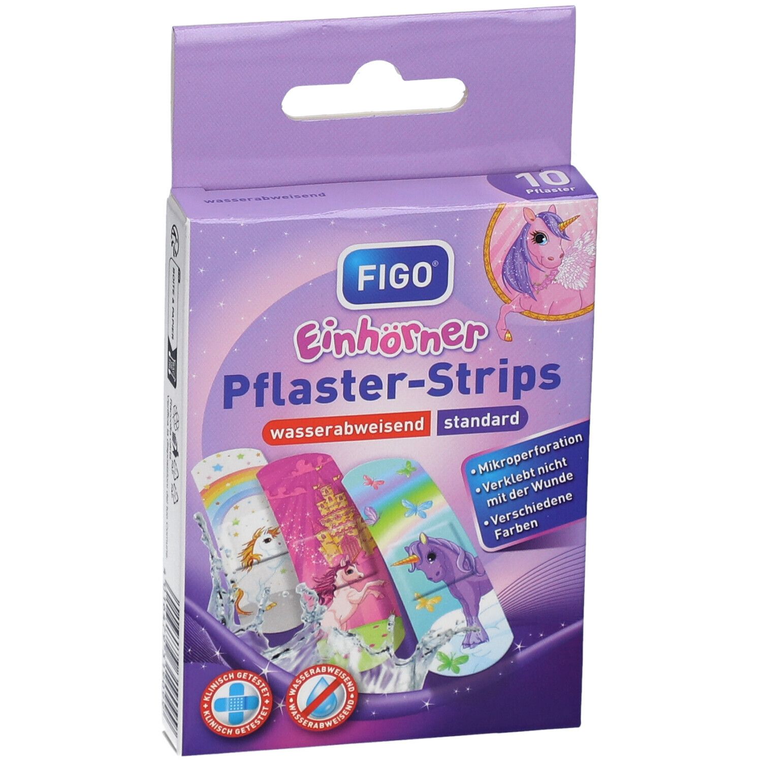 FIGO Einhörner Pflaster-Strips wasserabweisend standard