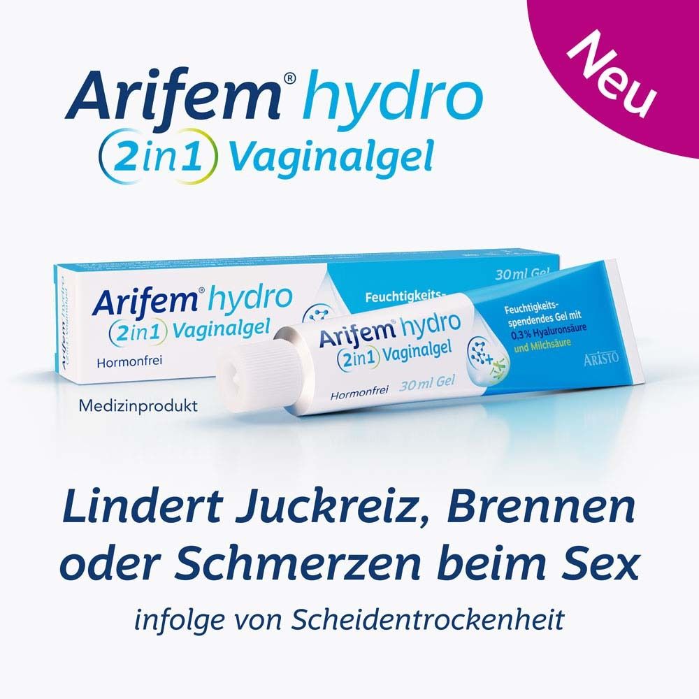 Arifem® hydro 2in1 Vaginalgel – Sanfte, hormonfreie Hilfe bei Scheidentrockenheit
