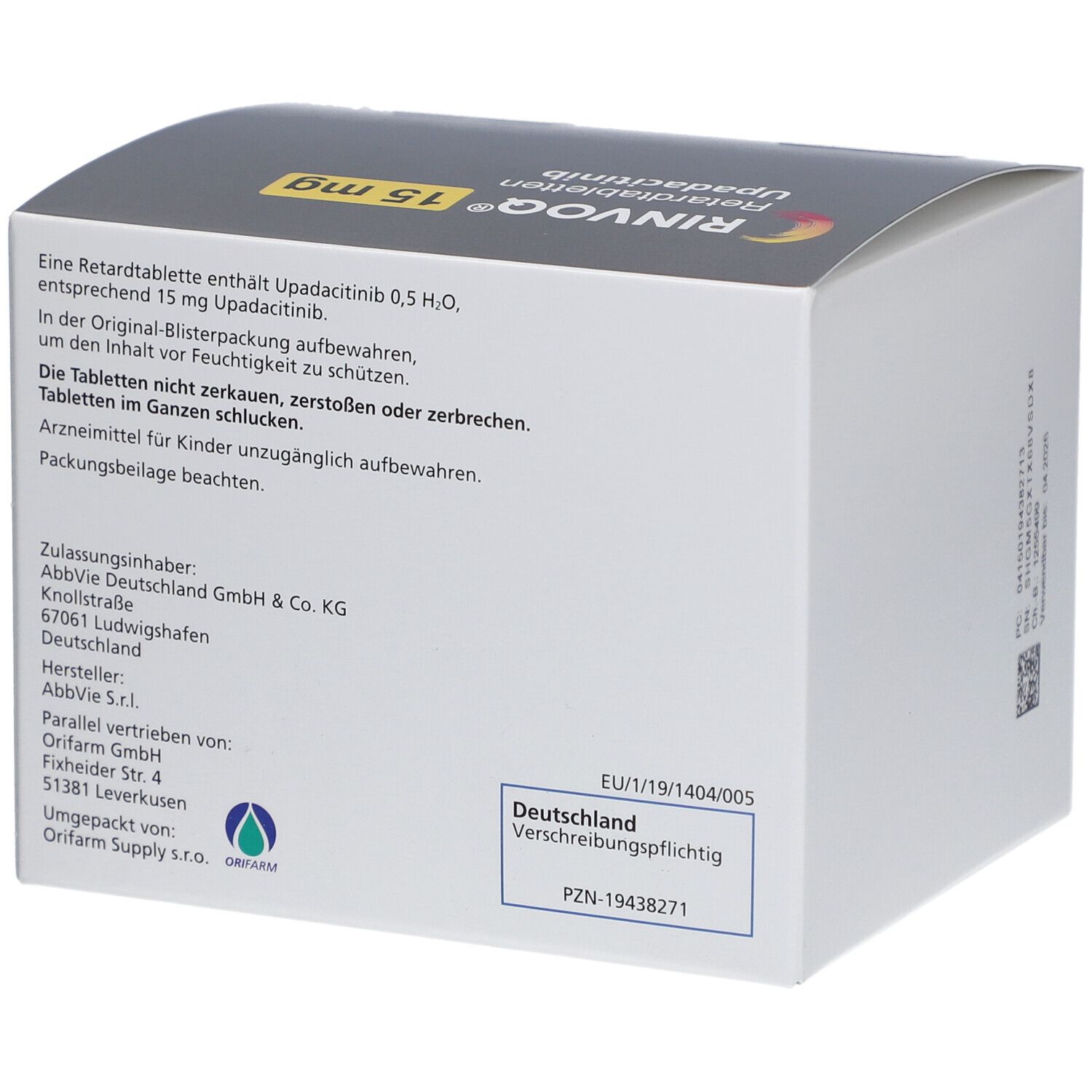 RINVOQ 15 mg Retardtabletten