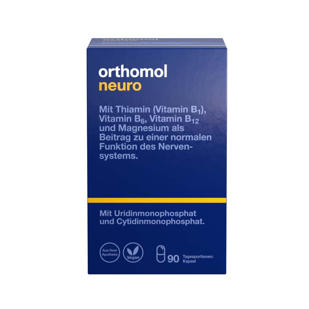 Orthomol Neuro – mit Thiamin, Vitamin B6, B12 und Magnesium als Beitrag zu einer normalen Funktion des Nervensystems – K