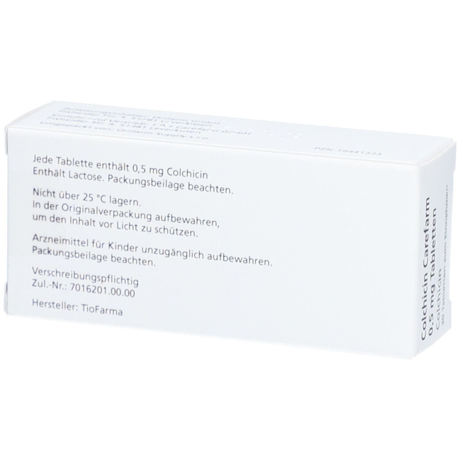 COLCHICIN Carefarm 0,5 mg Tabletten