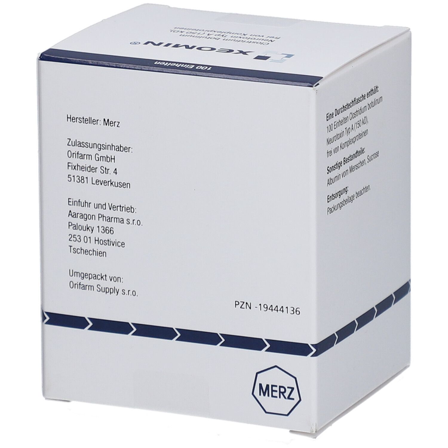 XEOMIN 100 LD50 Einheiten Plv.z.Herst.e.Inj.-Lsg.