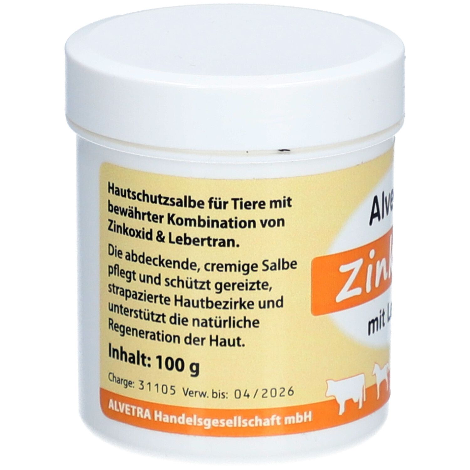 Alvetra Alvederm Zinksalbe m.Lebertran f.Tiere 1x100 g Salbe