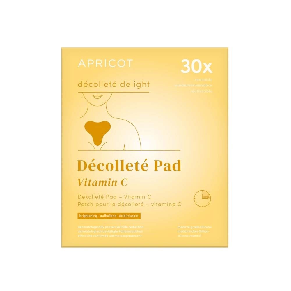Verpackung mit Produktnamen und Vitamin C. Gelbe Verpackung mit Produktabbildung und Text.