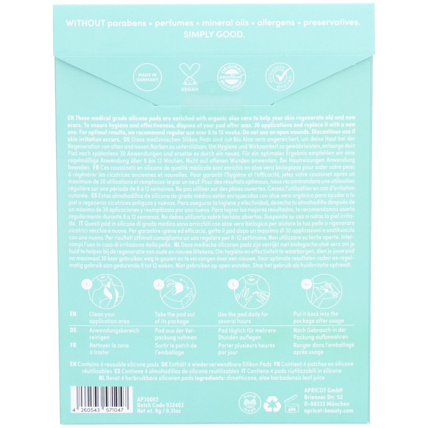 APRICOT Mini Scar Pads Aloe vera