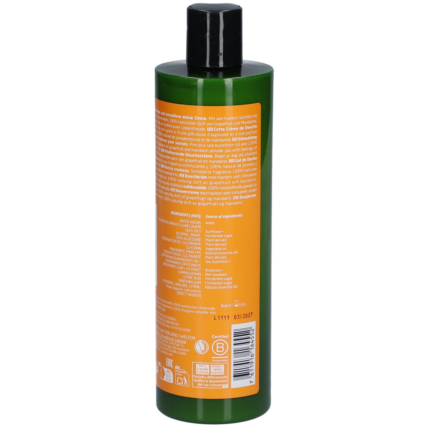 Weleda® Vitality Duschcreme Sanddorn