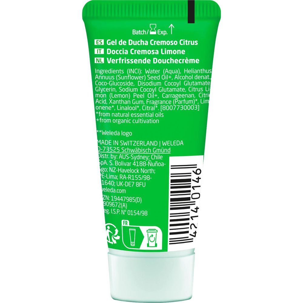 Weleda Refresh Shower Cream mit Zitrusduft