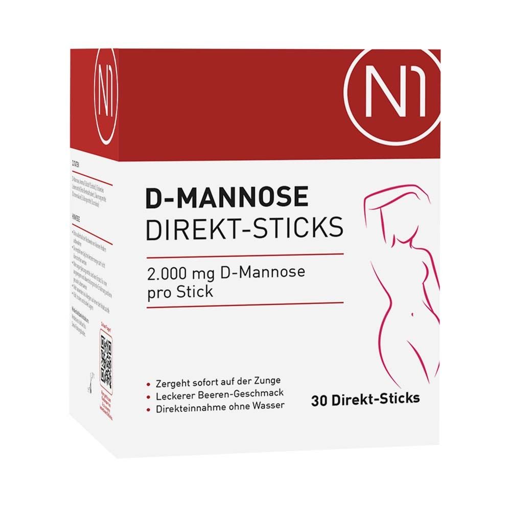 N1 D-MANNOSE Direkt-Sticks – 2.000 mg pro Stick – Leckerer Beeren-Geschmack