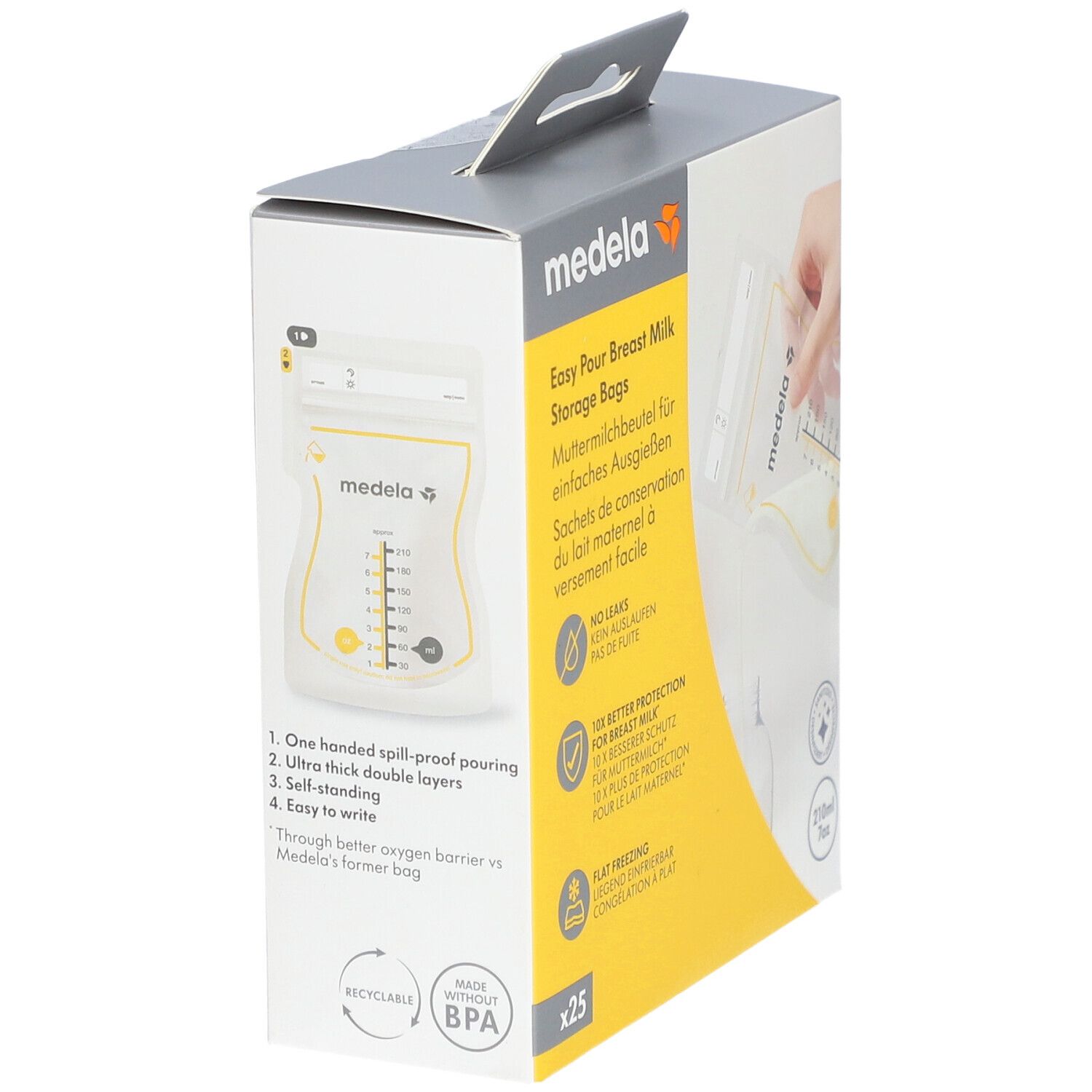 Medela EasyPour Muttermilchbeutel 210 ml 25 St Beutel