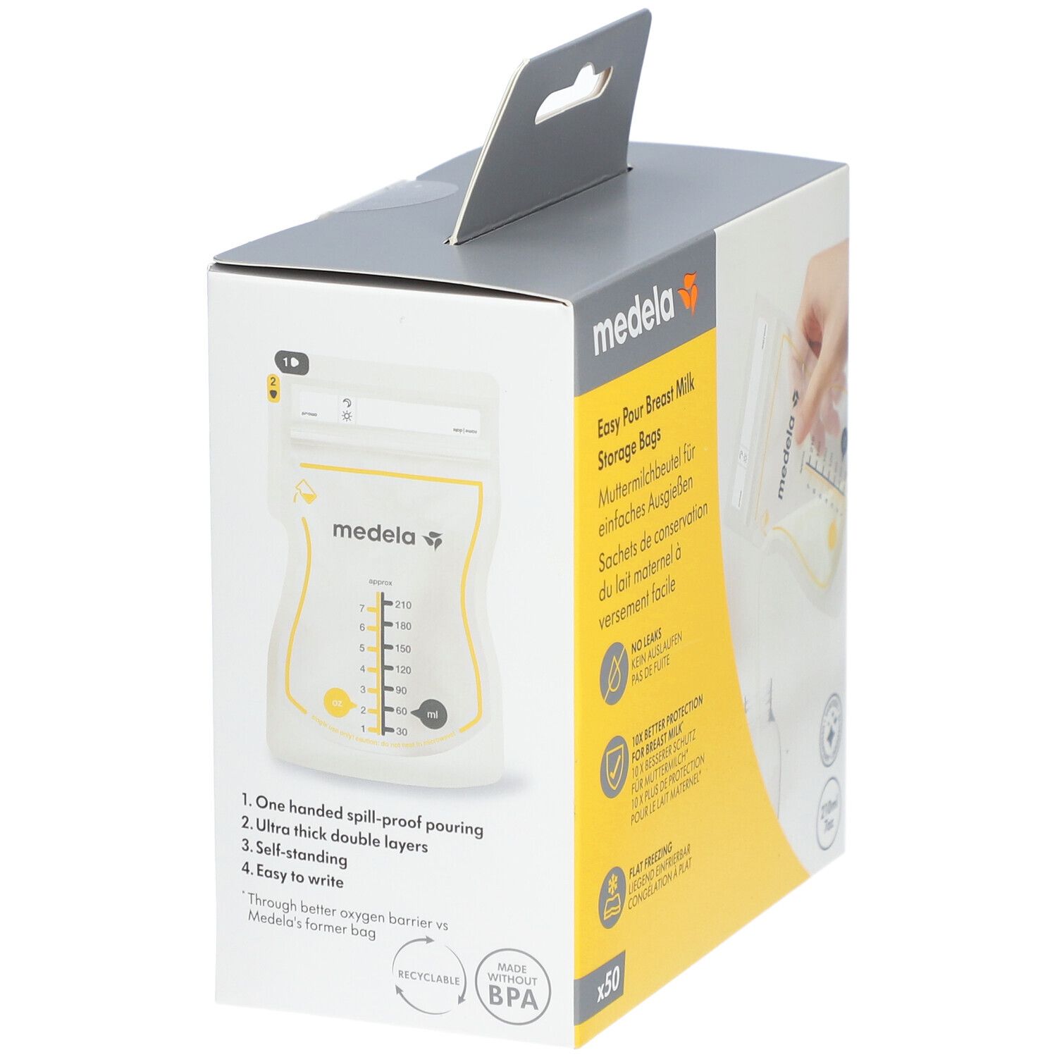 Medela EasyPour Muttermilchbeutel 210 ml 50 St Beutel