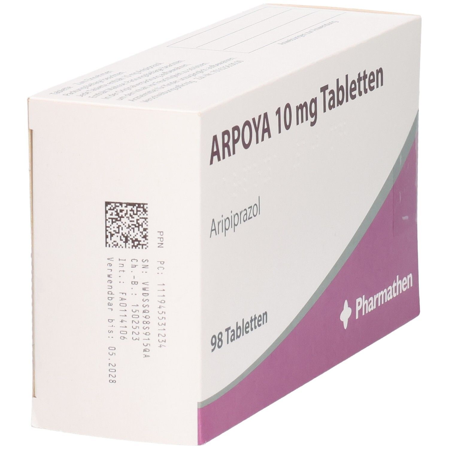 ARPOYA 10 mg Tabletten Schachtel mit 98 Tabletten, Aripiprazol.