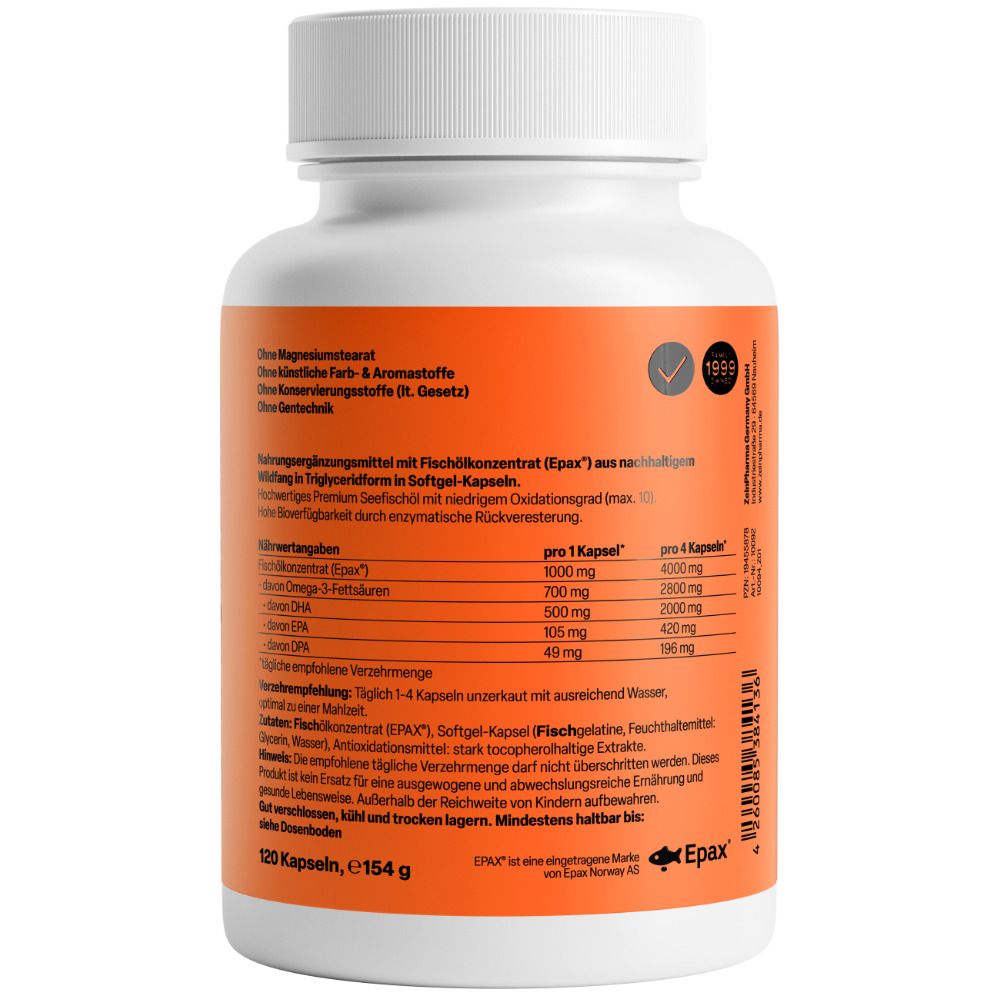 Zein PHARMA Omega-3 Ultra DHA Softgel-Kapseln