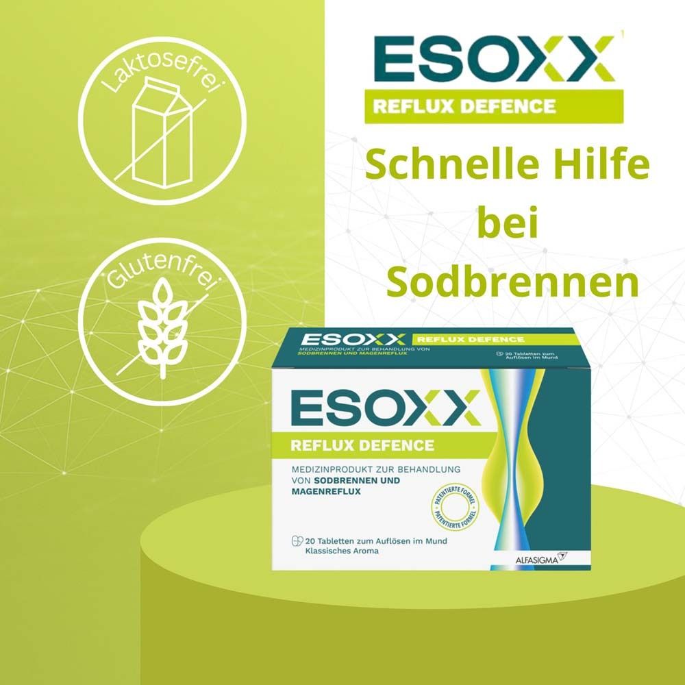 Esoxx Reflux Defence Kautabletten – GERD-Symptome schnell loswerden