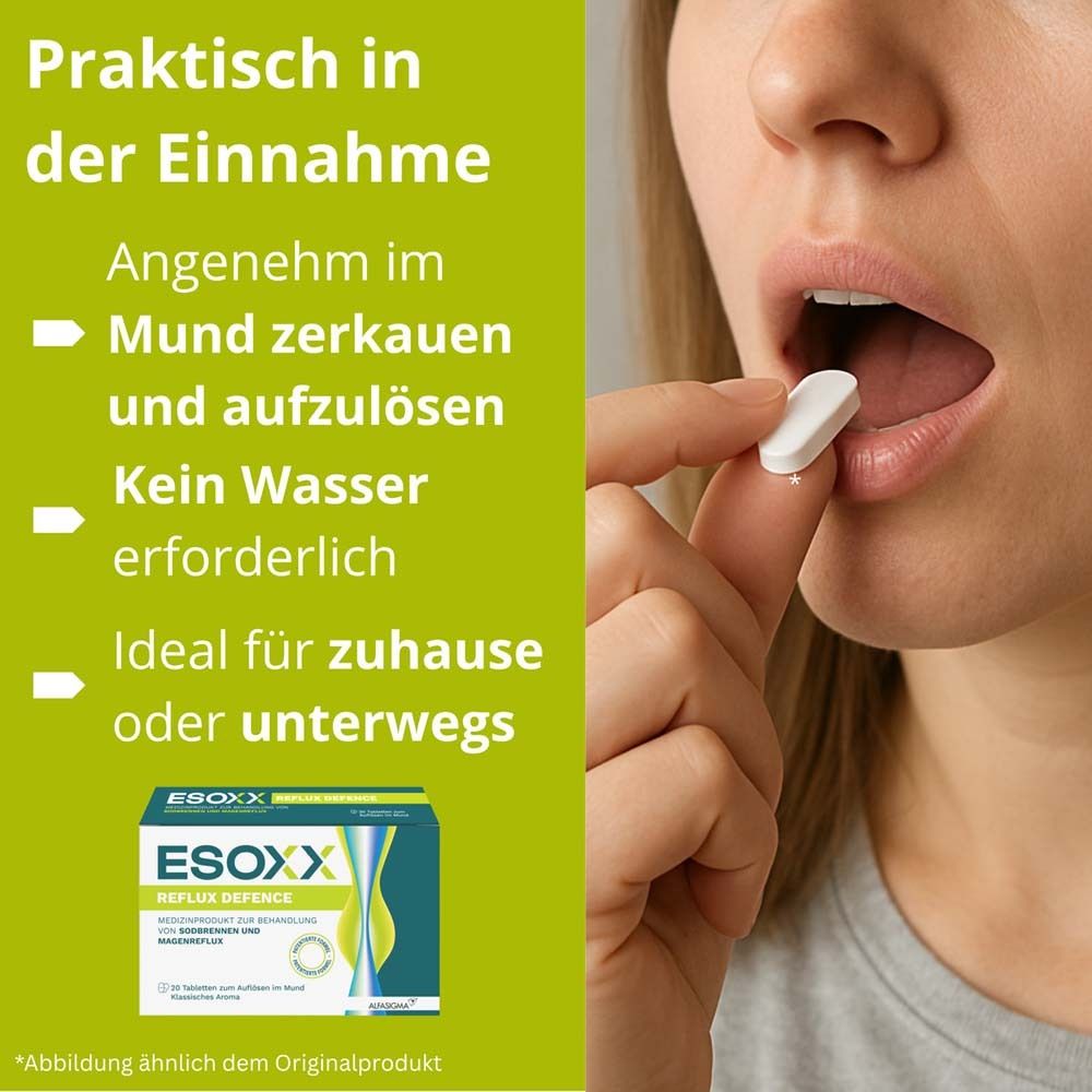 Esoxx Reflux Defence Kautabletten – GERD-Symptome schnell loswerden