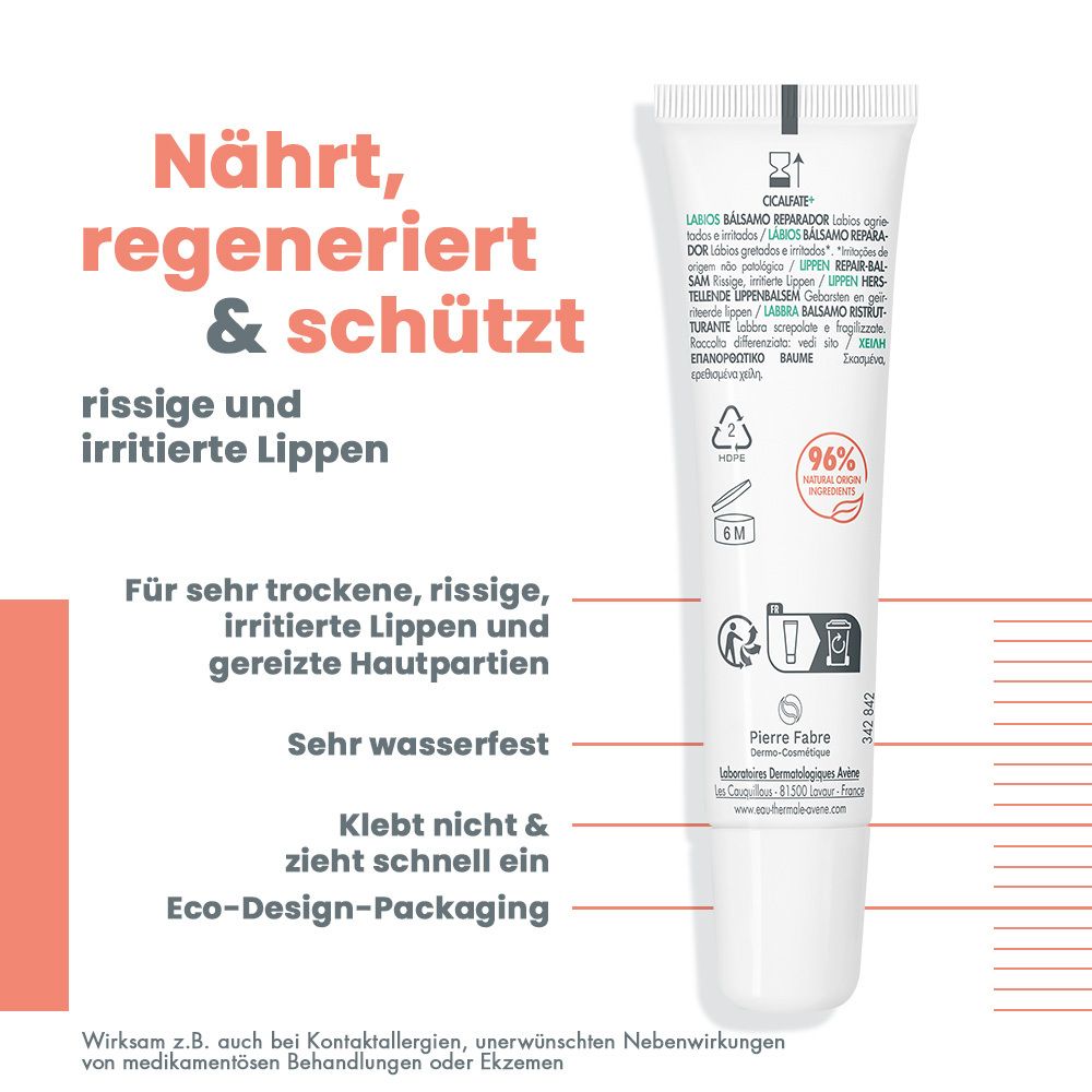Avène CICALFATE+ Lippen Repair-Balsam für rissige und trockene Lippen