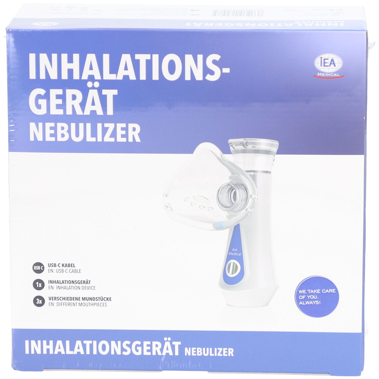 IEA Medical mobiles Inhalationsgerät, Inhalator, Vernebler, Inhaliergerät Kinder und Erwachsene