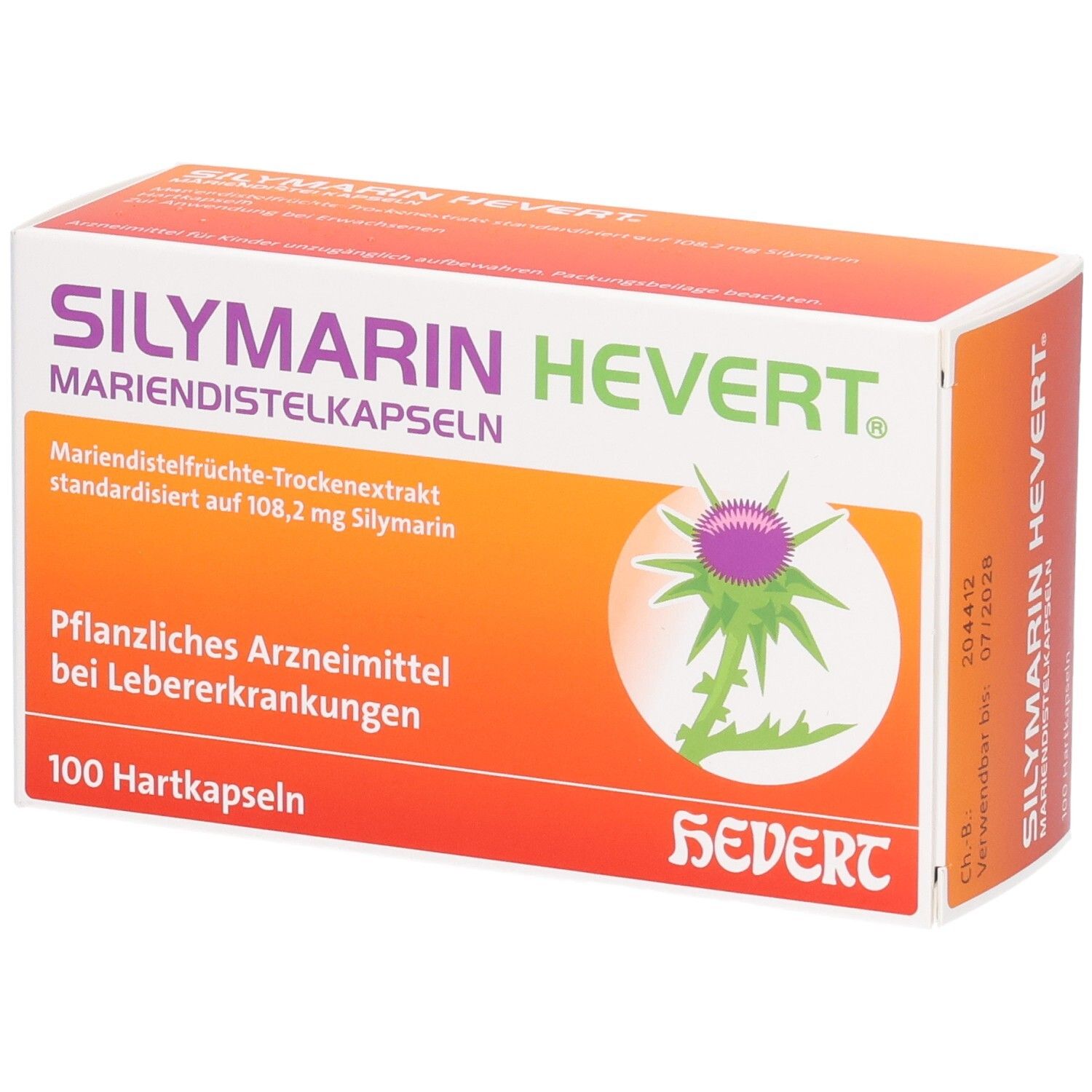 Silymarin Hevert Mariendistelkapseln 100 St Hartkapseln