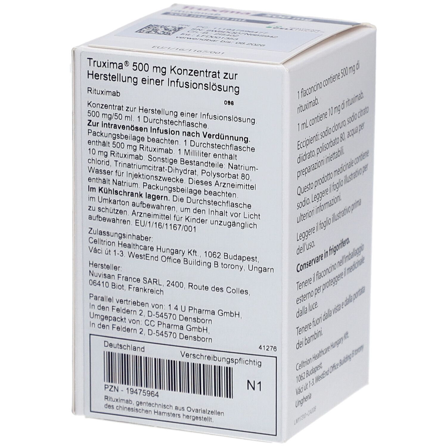 TRUXIMA 500 mg Konz.z.Herst.e.Infusionslösung