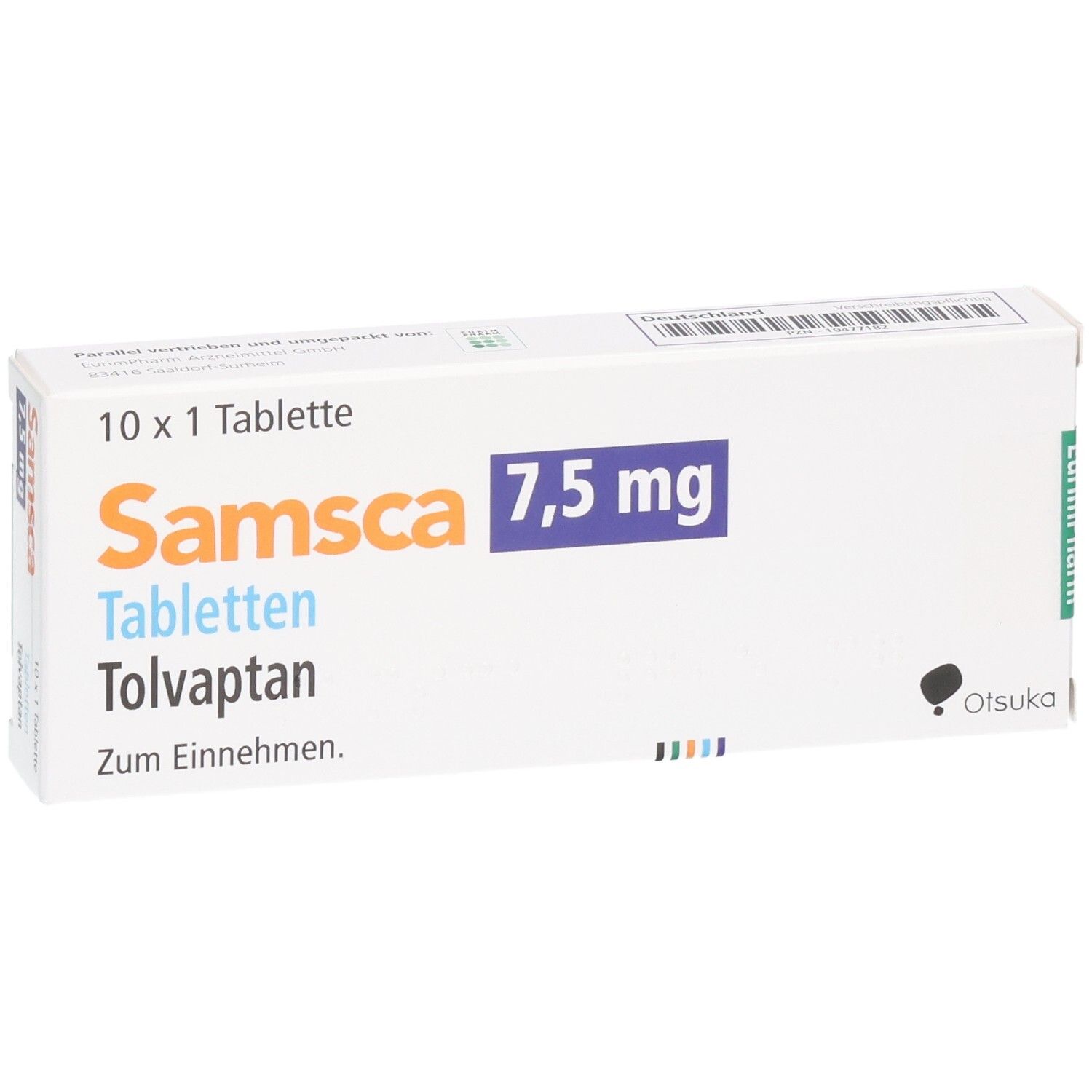 SamsCa 7,5 mg Tabletten Tolvaptan Schachtel, 10x1 Tablette.