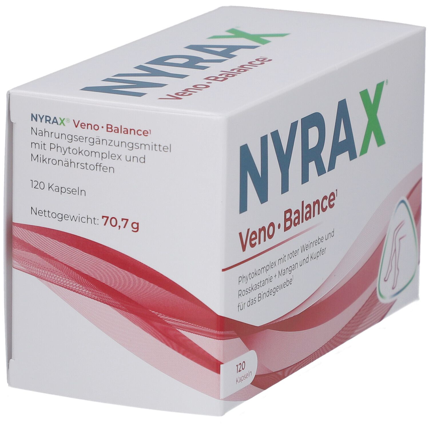 NYRAX Veno Balance Kapseln mit Weinrebe, Rosskastanie & Mikronährstoffen