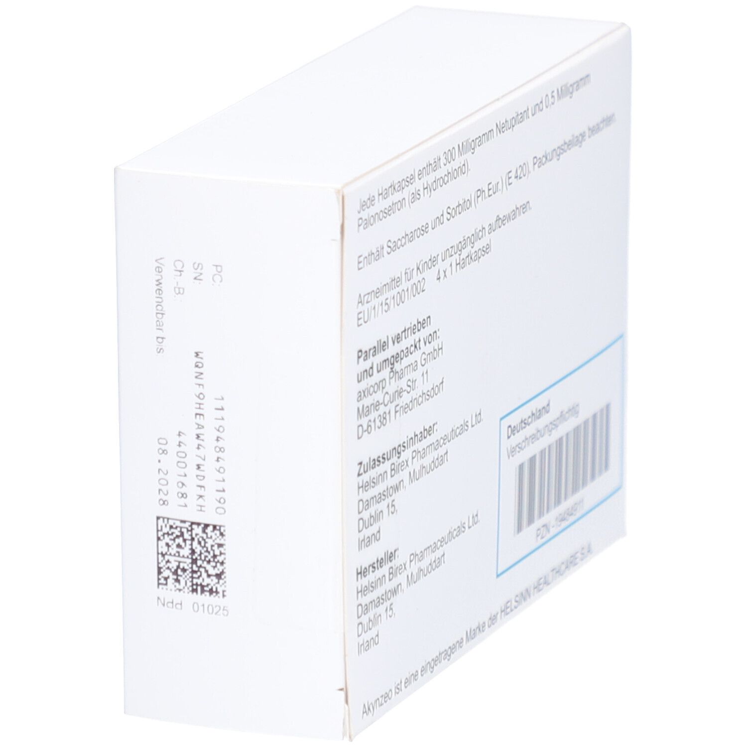 AKYNZEO 300 mg/0,5 mg Hartkapseln