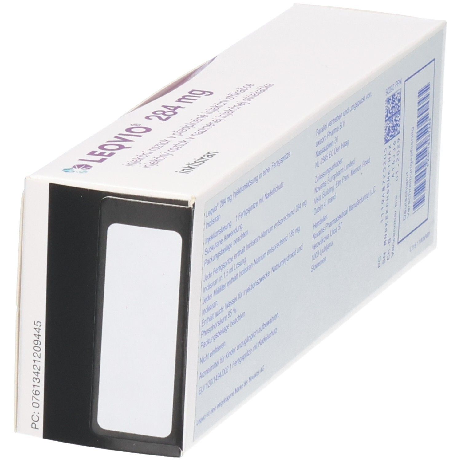 Verpackung für LEQVIO 284 mg Injektionslösung.