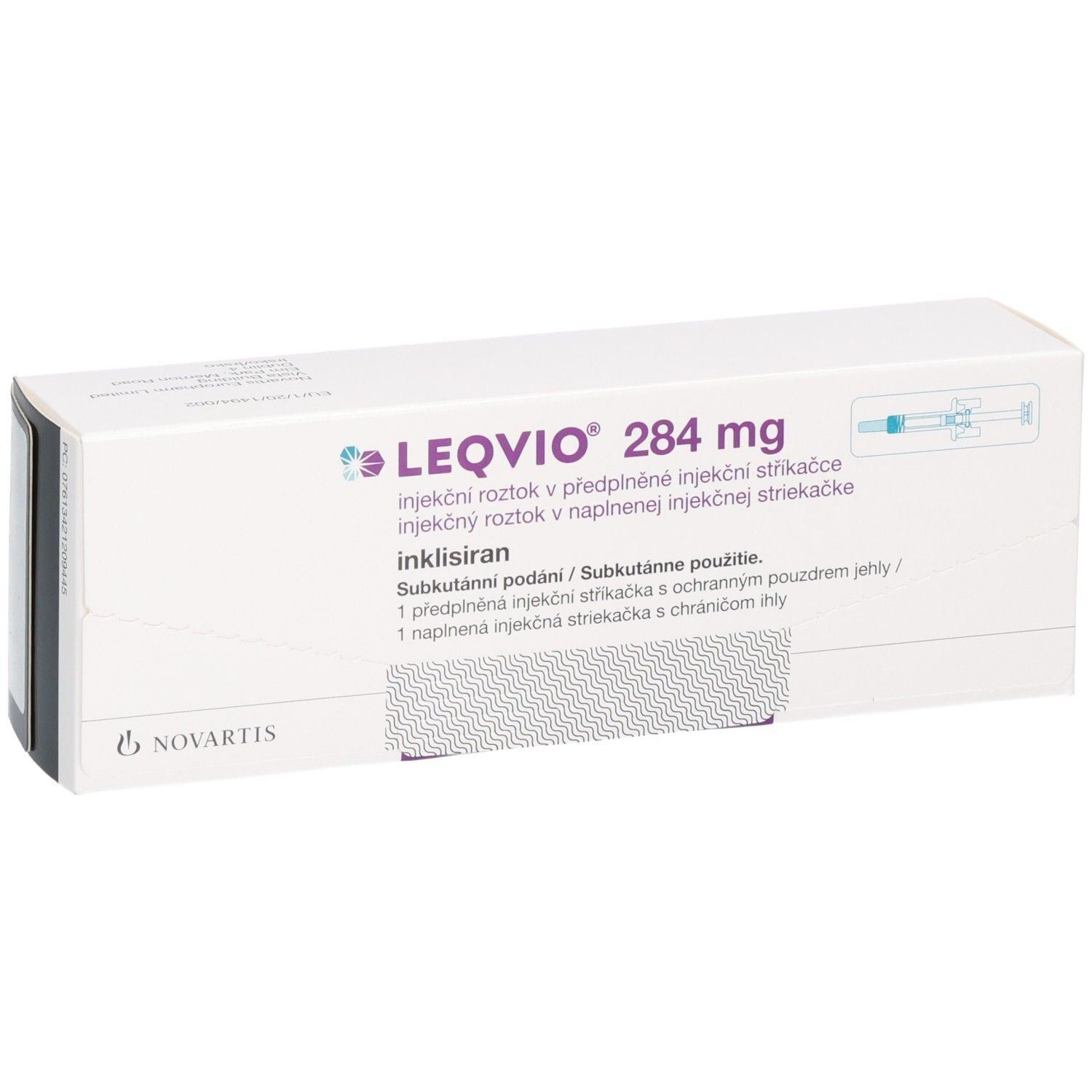 LEQVIO 284 mg Injektionslösung in Fertigspritze.