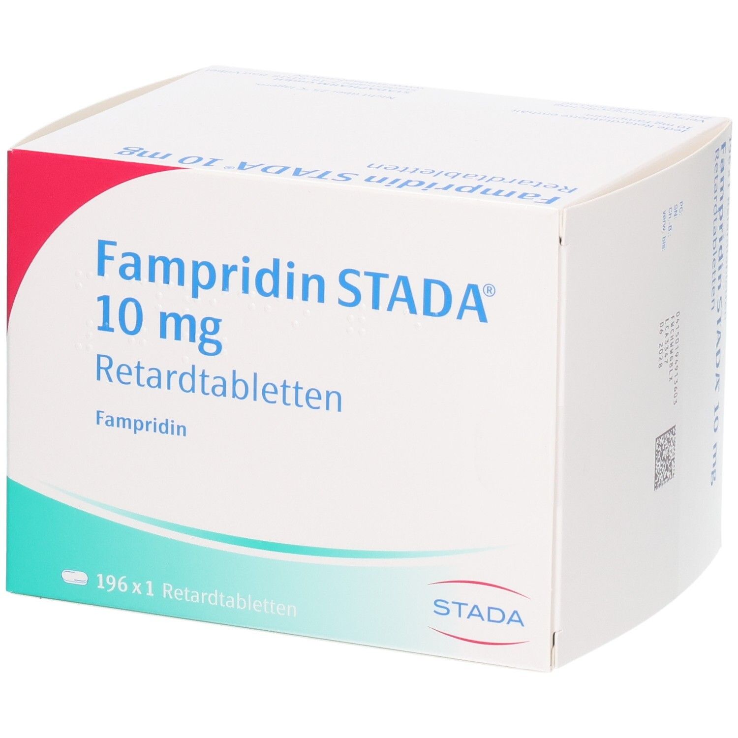 Fampridin STADA 10 mg Retardtabletten Verpackung, Vorderseite.