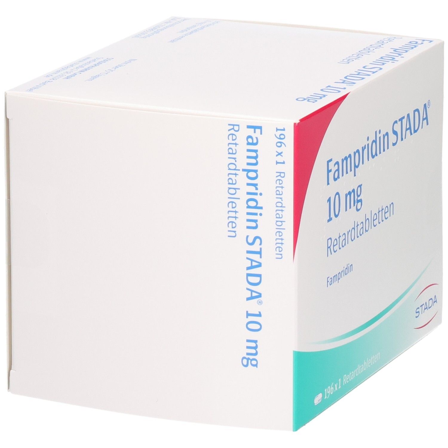 Fampridin STADA 10 mg Retardtabletten Verpackung, Seitenansicht.