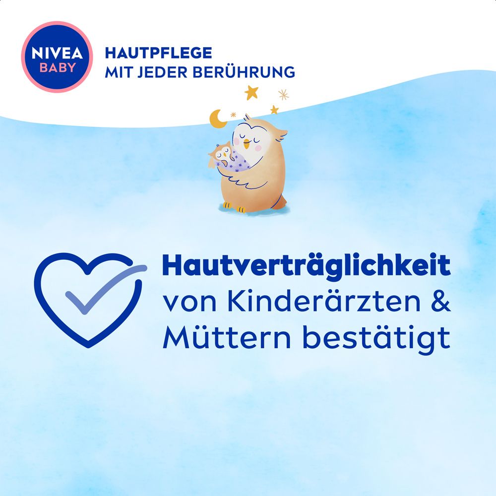 Nivea Baby Gute Nacht Lotion: Hautverträglichkeit von Kinderärzten & Müttern bestätigt. Hypoallergene Formel.
