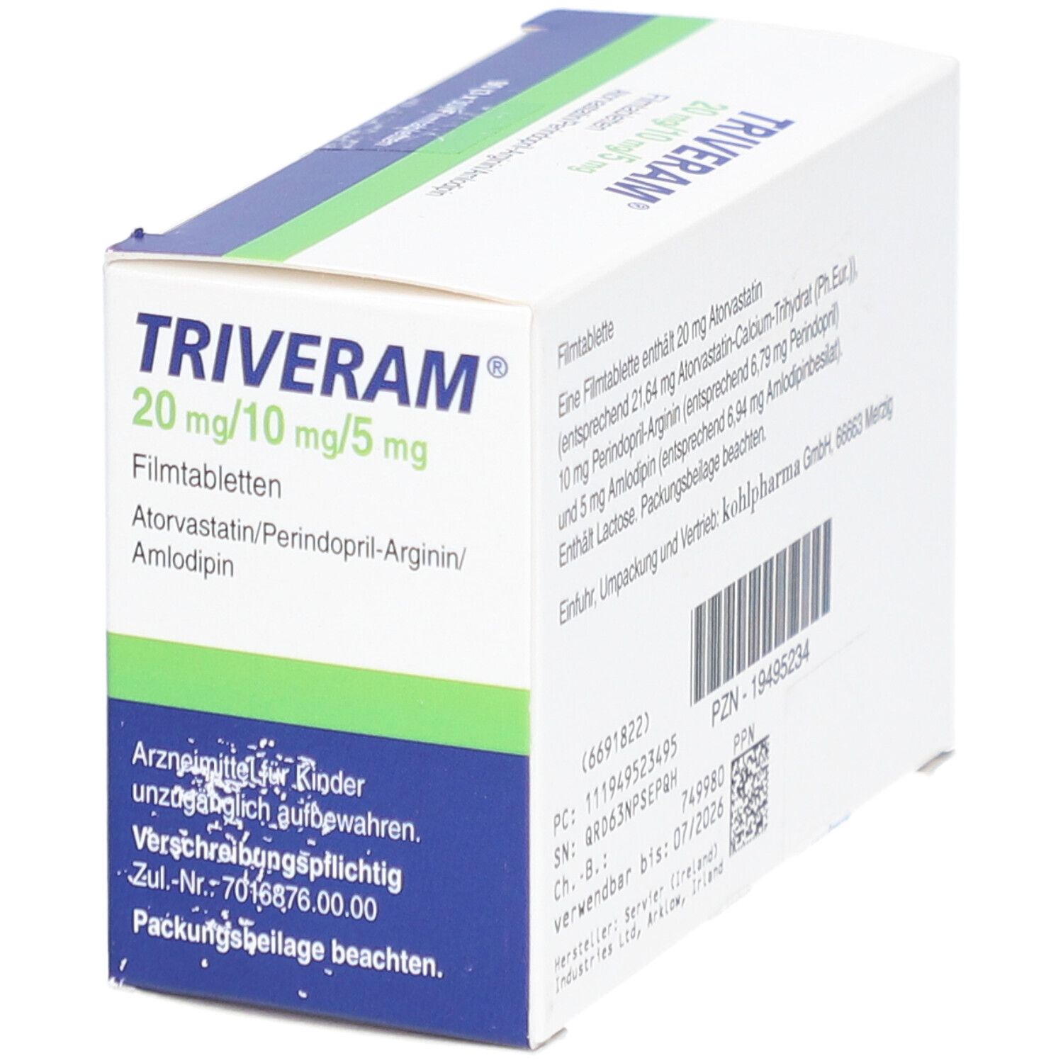 TRIVERAM 20 mg/10 mg/5 mg Filmtabletten