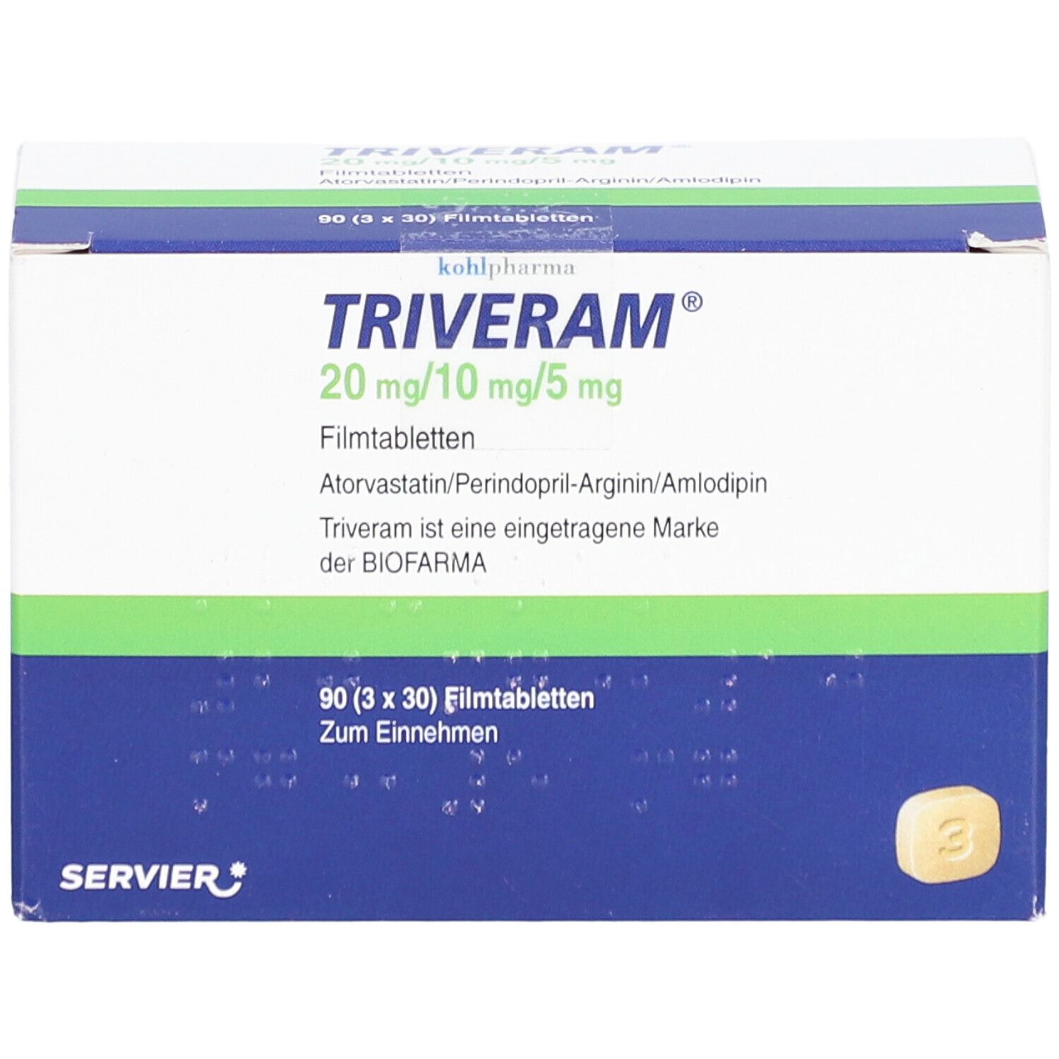 TRIVERAM 20 mg/10 mg/5 mg Filmtabletten