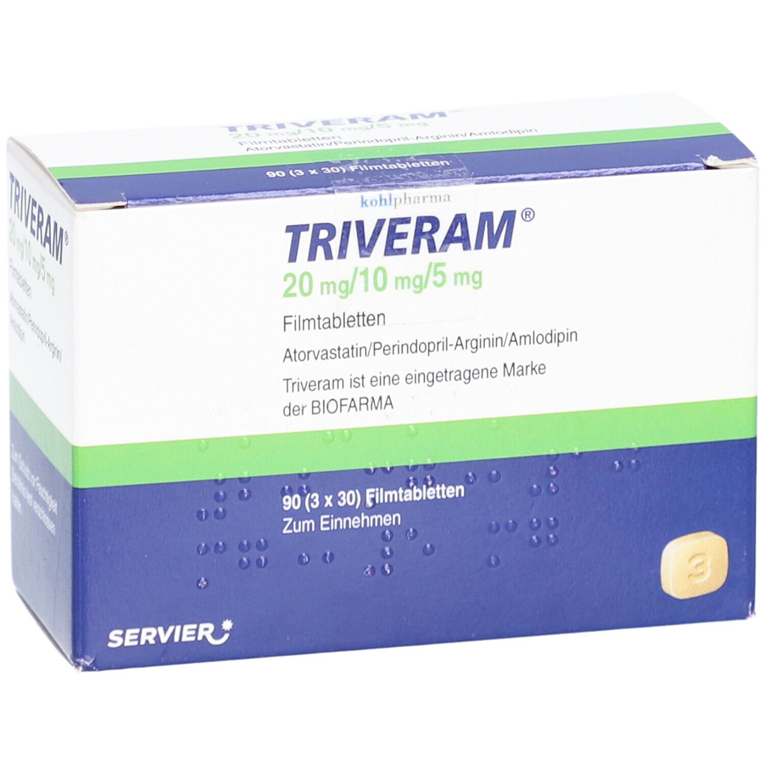 TRIVERAM 20 mg/10 mg/5 mg Filmtabletten