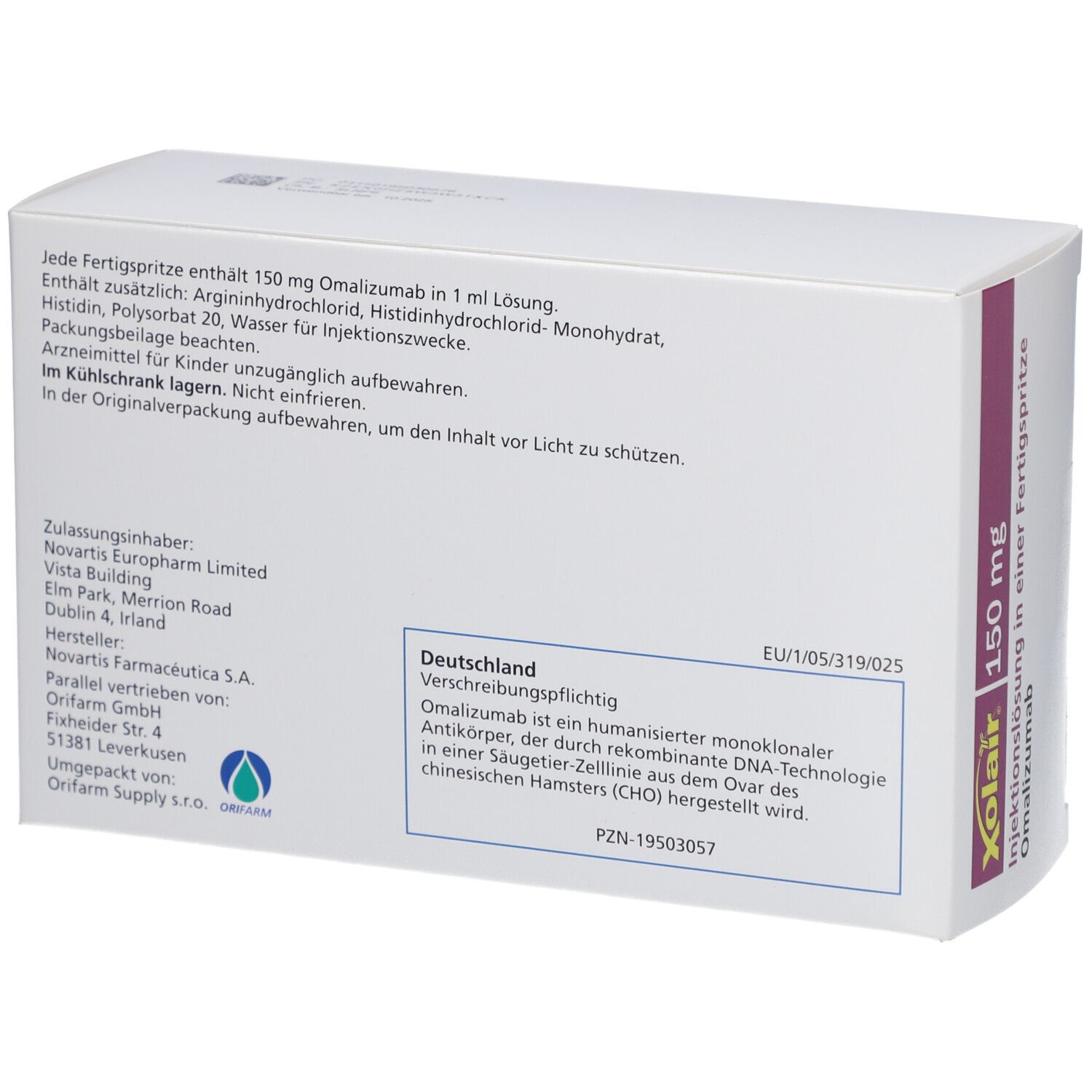 XOLAIR 150 mg Injektionslösung i.e.Fertigspritze