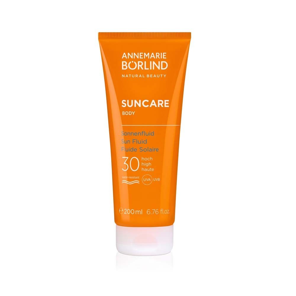 Orange Tube mit Sonnenfluid LSF 30 von Annemarie Börlind. Enthält 200ml.