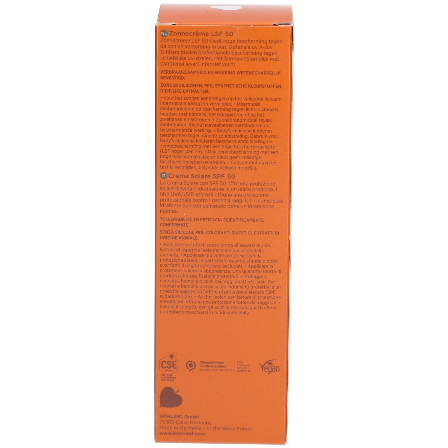 ANNEMARIE BÖRLIND BODY Sun creme LSF 50