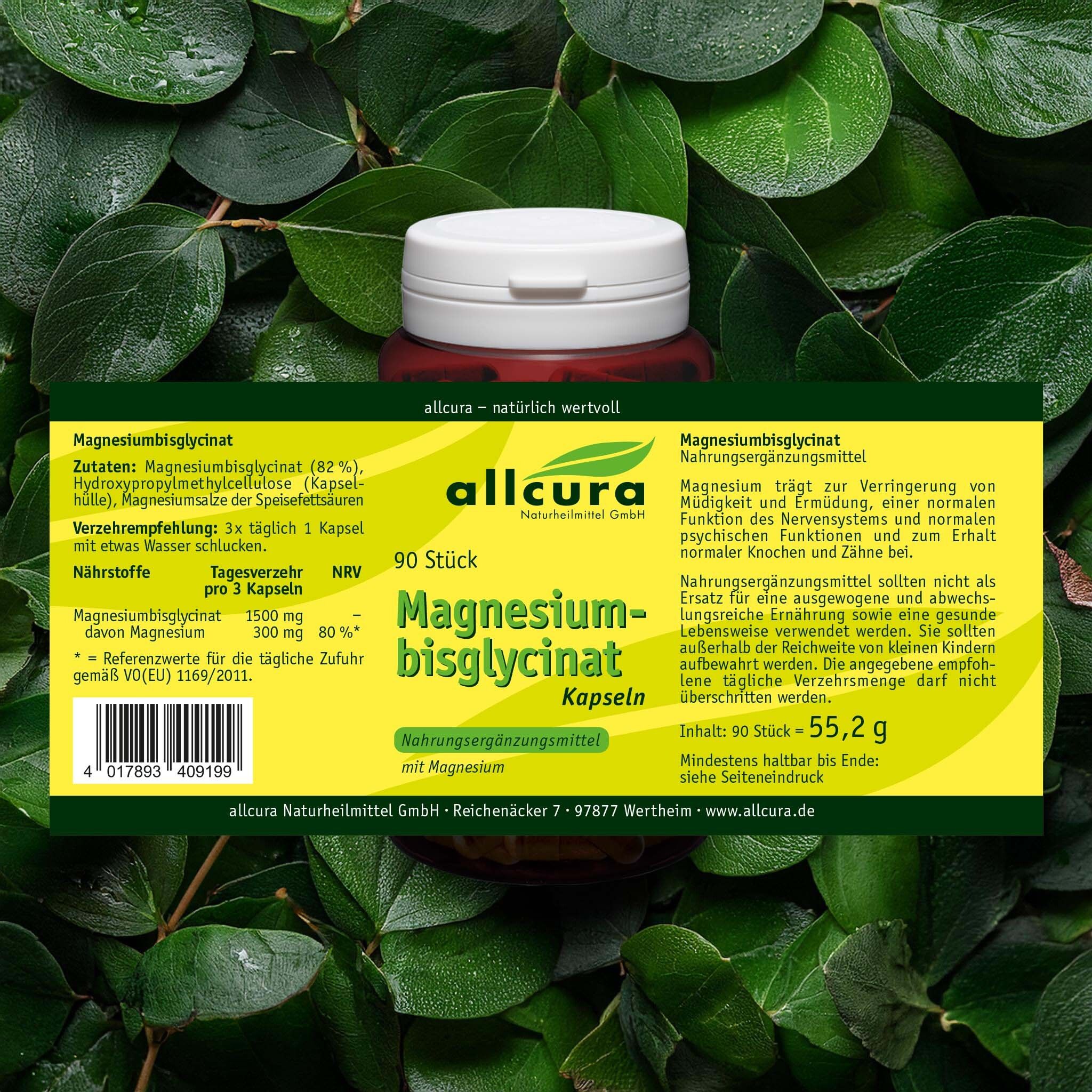 allcura MAGNESIUMBISGLYCINAT Kapseln