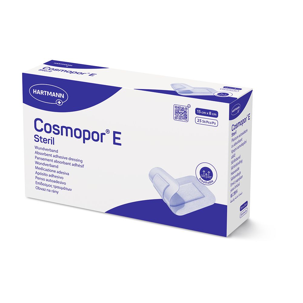 Cosmopor E steril Wundverband, 15 cm x 8 cm, 25 Stück.
