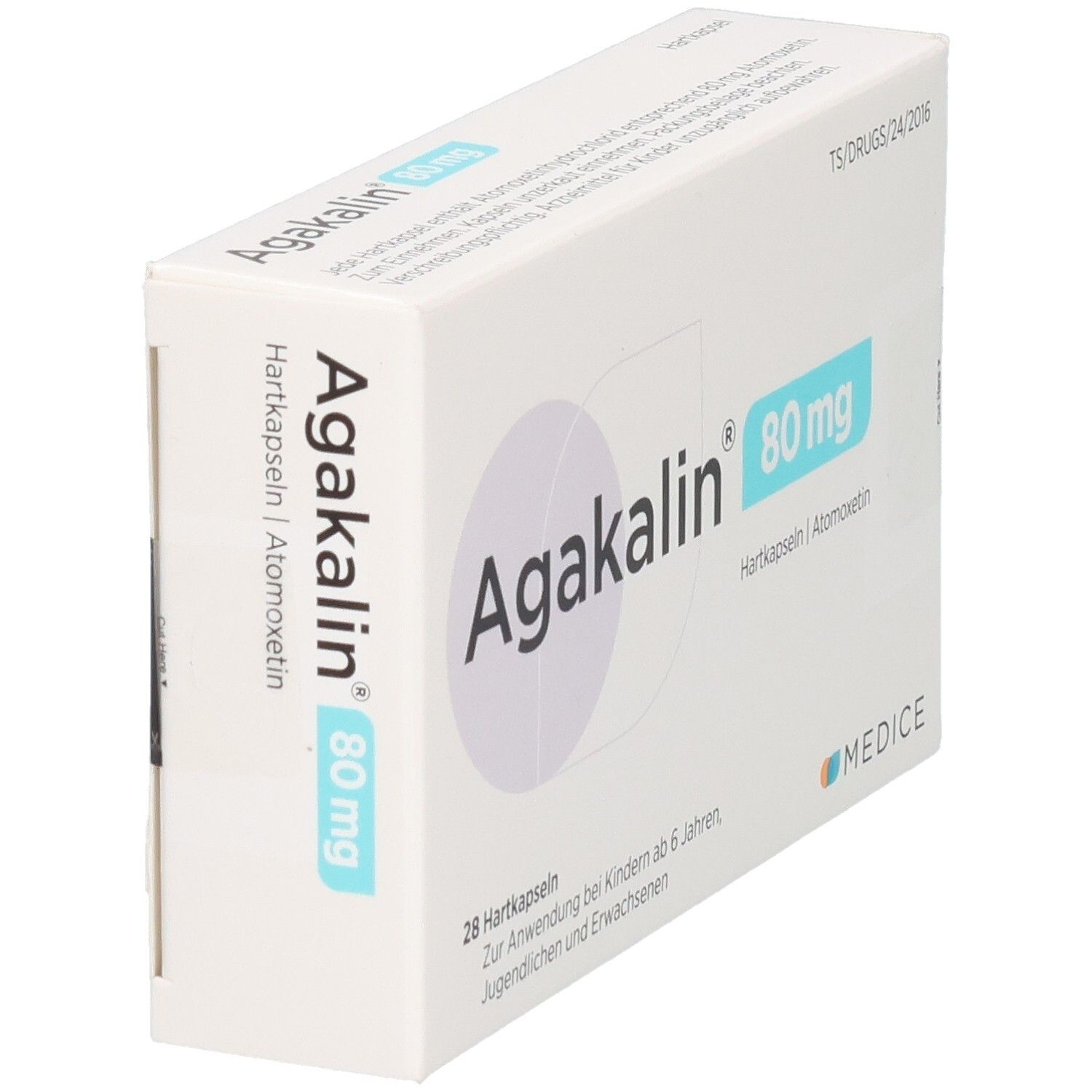 Agakalin 80 mg Hartkapseln Schachtel, 28 Stück.