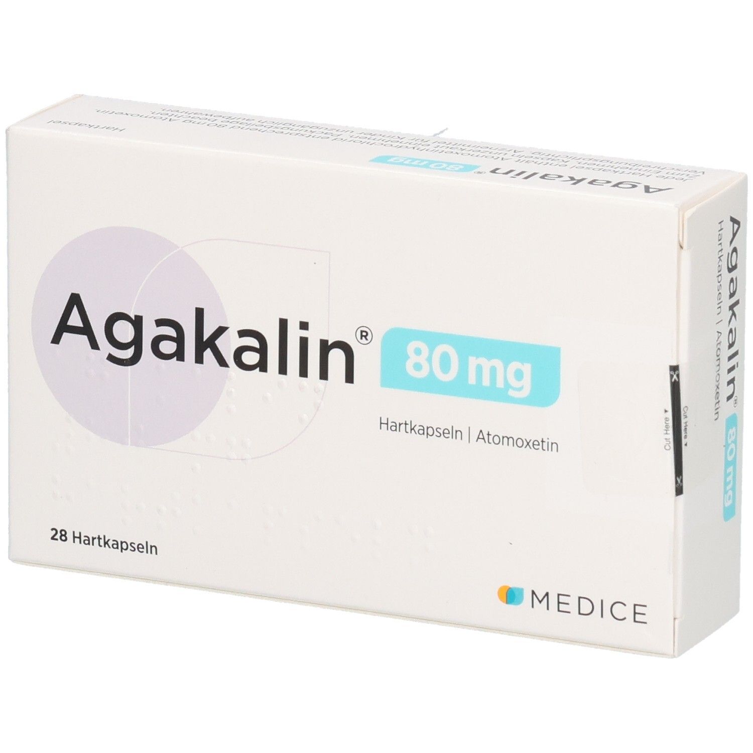 Agakalin 80 mg Hartkapseln Schachtel, 28 Stück.