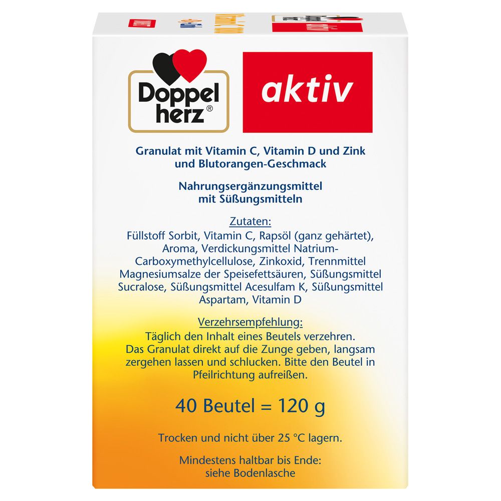 Doppelherz aktiv Vitamin C 1000 DIRECT + D3 + Zink