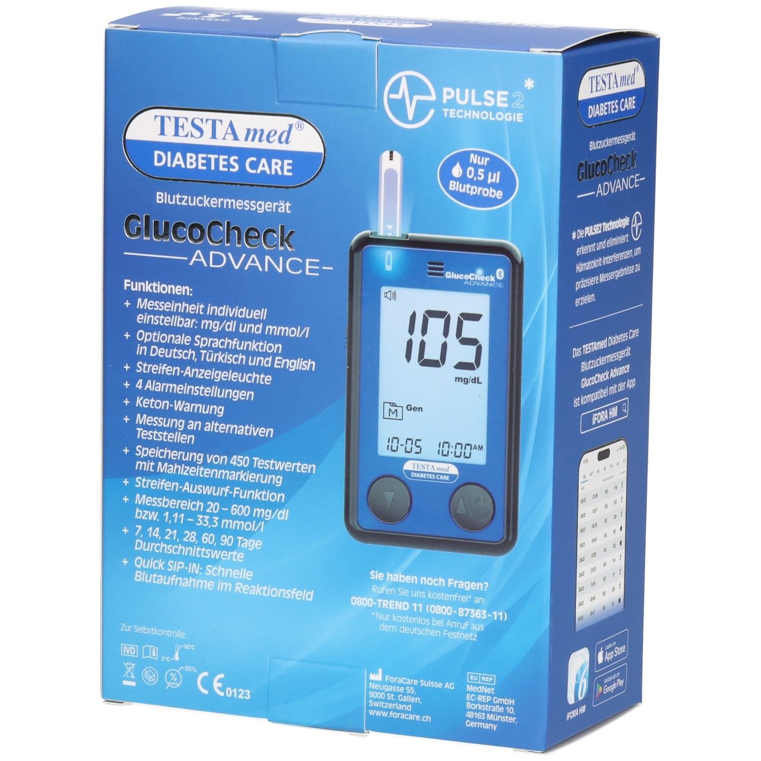TESTAmed® GlucoCheck ADVANCE Teststreifen