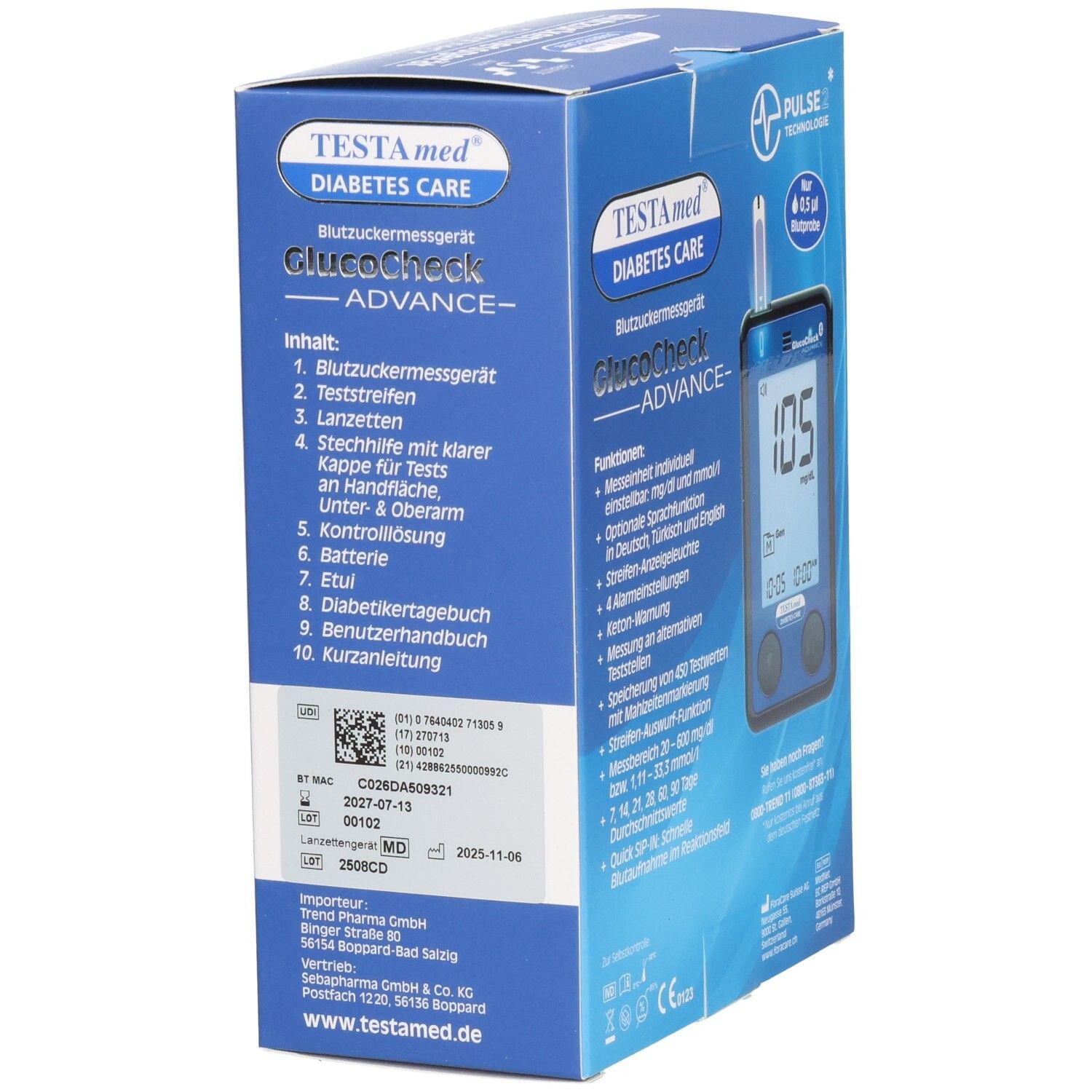 TESTAmed® GlucoCheck ADVANCE Teststreifen