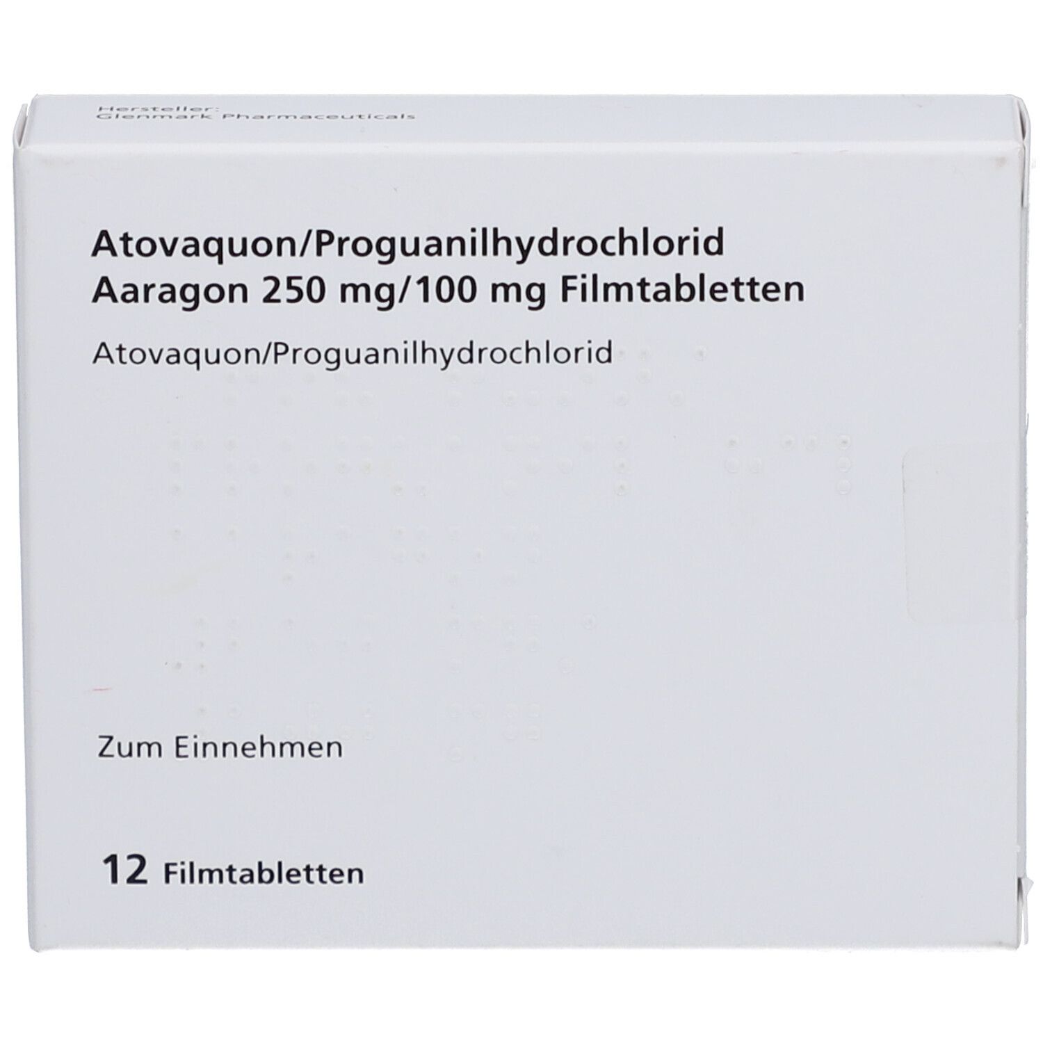ATOVAQUON/Proguanil-HCl Aaragon 250 mg/100 mg FTA