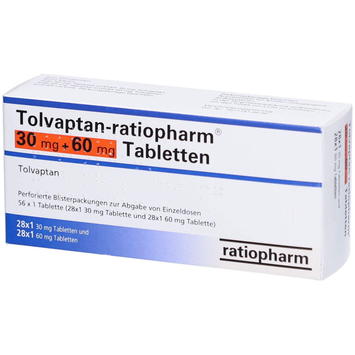TOLVAPTAN-ratiopharm 30 mg + 60 mg Tabletten