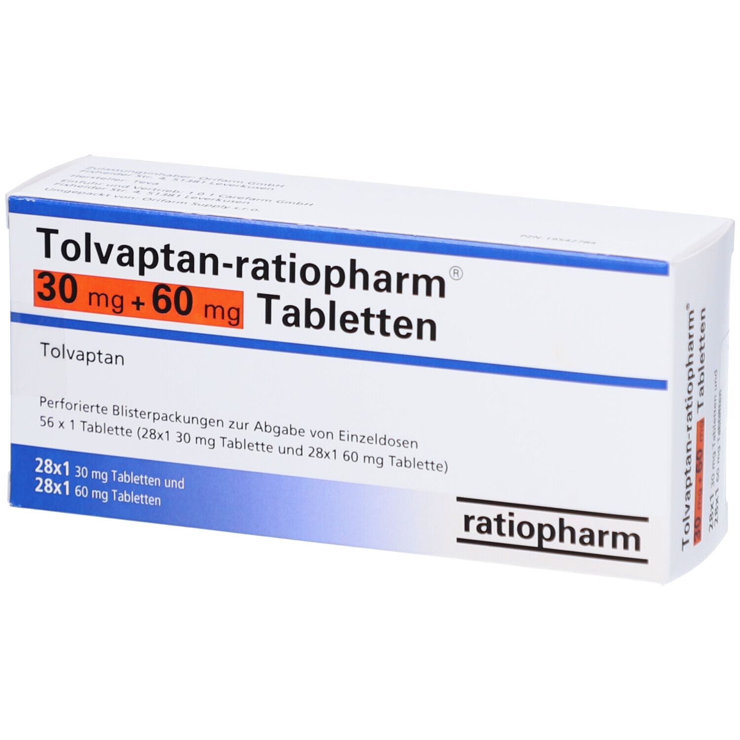 TOLVAPTAN-ratiopharm 30 mg + 60 mg Tabletten