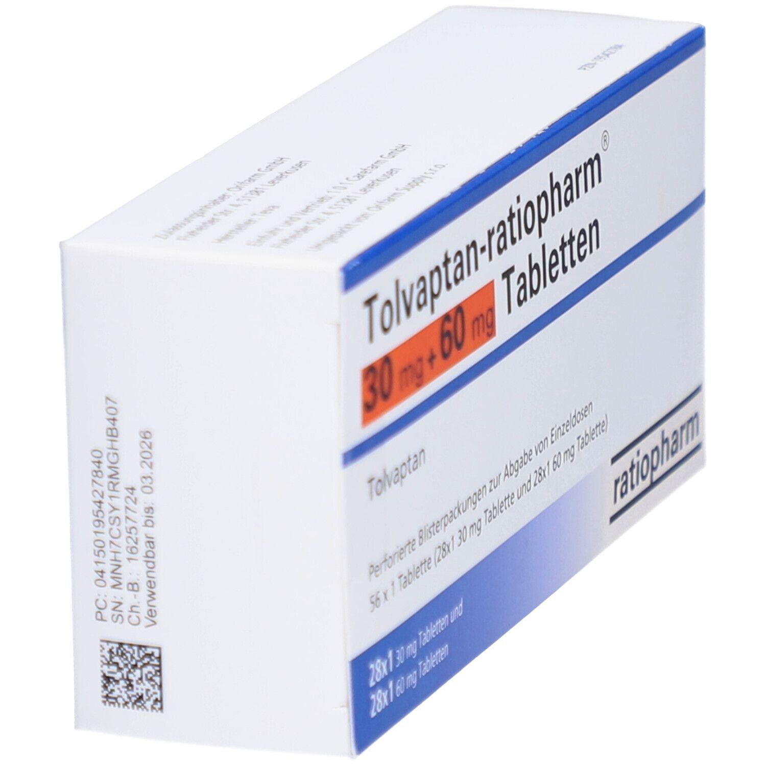 TOLVAPTAN-ratiopharm 30 mg + 60 mg Tabletten